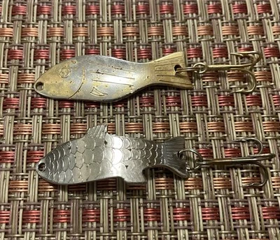 Lote de colher de isca de pesca vintage da década de 1960 Al's Goldfish Acme (22-35) - Imagem 1 de 4