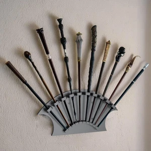 Zauberstab Wandmontage Display Halter für 10 Zauberstäbe, Stab Display Ständer für Zauberstab Colle - Bild 1 von 12