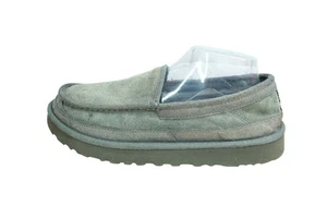 *UGG Men's Gray Suede Shearling Lined Water Resistant Loafer Slipper Shoes Size - Picture 1 of 9