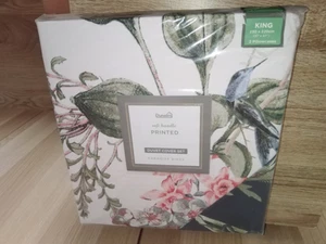 Dunelm Paradise birds king duvet cover set Reversible floral pillowcases new - Picture 1 of 15
