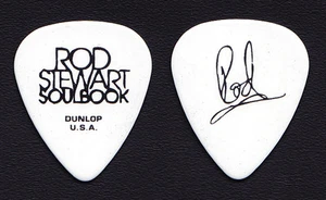 Rod Stewart Signature White Guitar Pick - 2010 Soulbook Tour - Picture 1 of 1