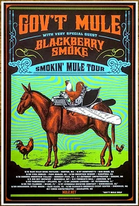 GOV'T MULE | BLACKBERRY SMOKE 2016 The Smokin' Mule Tour limitierte Ausgabe neu SELTENES Poster! - Bild 1 von 1