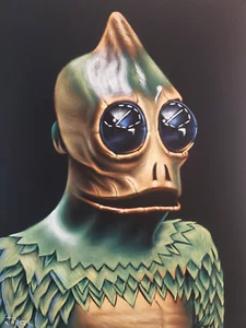 Sleestak From the land of the lost, oil on velvet. Size 24"x18" - Picture 1 of 11