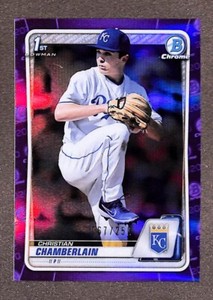 2020 Bowman Draft Chrome Purple Refractor #BD-84 Christian Chamberlain /250