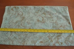 By 1/2 Yd, Brown Poinsettias on Sea-Green Cotton, Moda/Woodland Holiday, M8402 - Picture 1 of 8