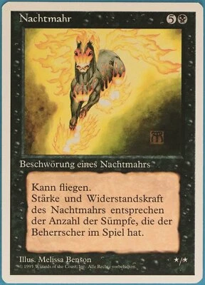 Nightmare (WB) Revised (GERMAN) NM Black Rare MAGIC CARD (ID# 104864) ABUGames - Image 1 of 2