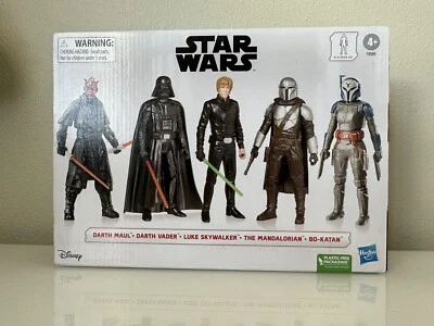 Star Wars Heros & Villains Set Maul Vader Skywalker Mandalorian Bo-Katan  - Image 1 of 4