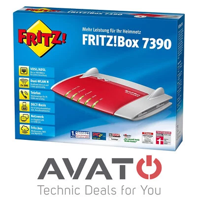 AVM FRITZBox 7390 DEUTSCHE VERSION VDSL WLAN MODEM *2 Jahre Gewährleistung*  - Bild 1 von 3