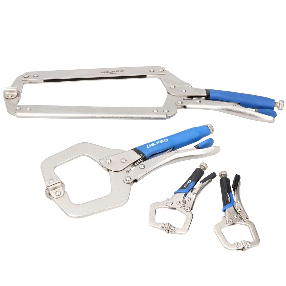 Welding Locking C Clamps Adjustable Fastener With Quick Release Grip 5” – 11” - Image 1 of 1