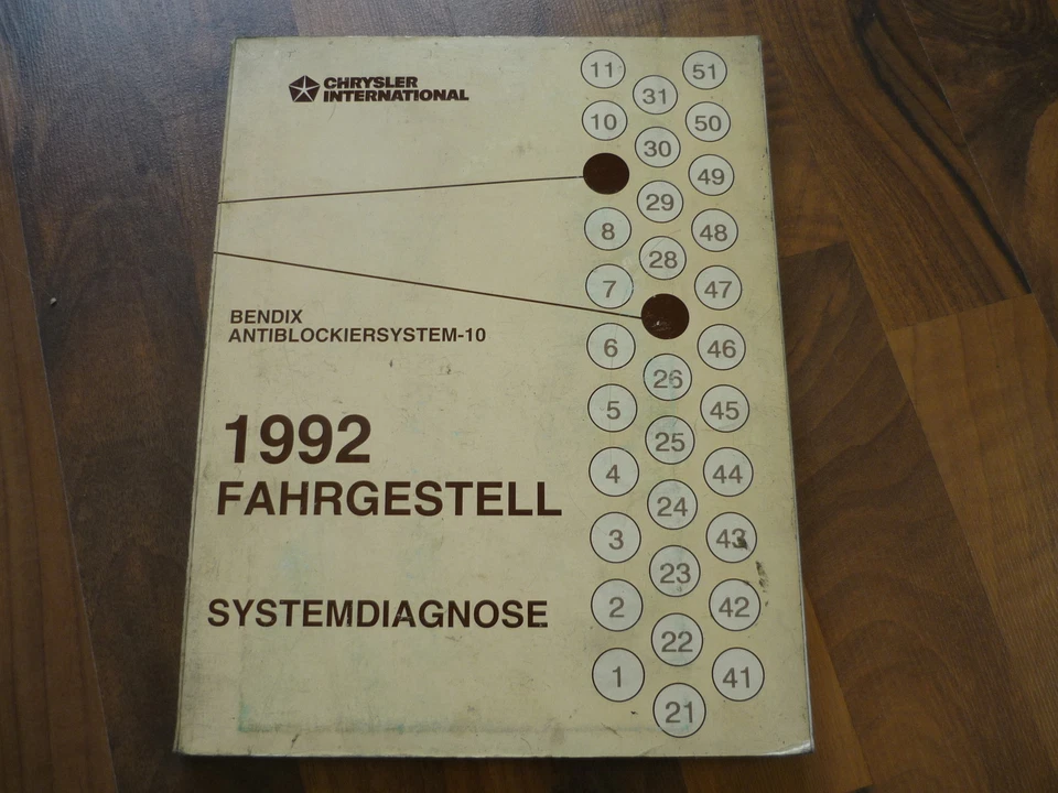 #J014 CHRYSLER DODGE JEEP 1990-1992 BENDIX ABS-10 Diagnose WERKSTATT HANDBUCH - Bild 1 von 1
