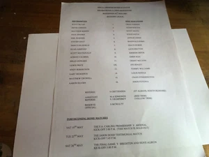 Southampton reserves v West Ham Utd Premier League res football teamsheet 00/1 - Picture 1 of 1