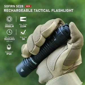 Sofirn Sc28 Xhp50b HD LED 2800lm Typ-C Wiederaufladbare Taschenlampe Tragbar Powerfu - Bild 1 von 13
