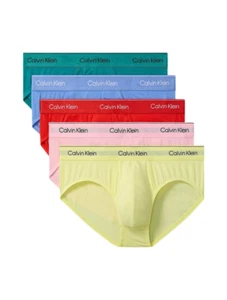 Calvin Klein Men's Pride Cotton Stretch 5-Pack Hip Brief - NB4229 - Picture 1 of 3