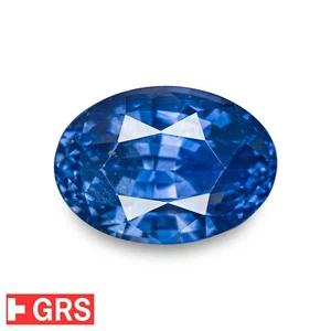 GRS Certified Sapphire 1.78 Ct. Natural Untreated CORNFLOWER BLUE Eye-Clean RARE - Picture 1 of 7
