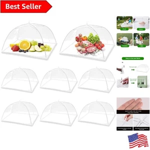 Convenient 8-Pack Reusable Food Net Covers - Versatile Outdoor Dining Solution - Picture 1 of 11