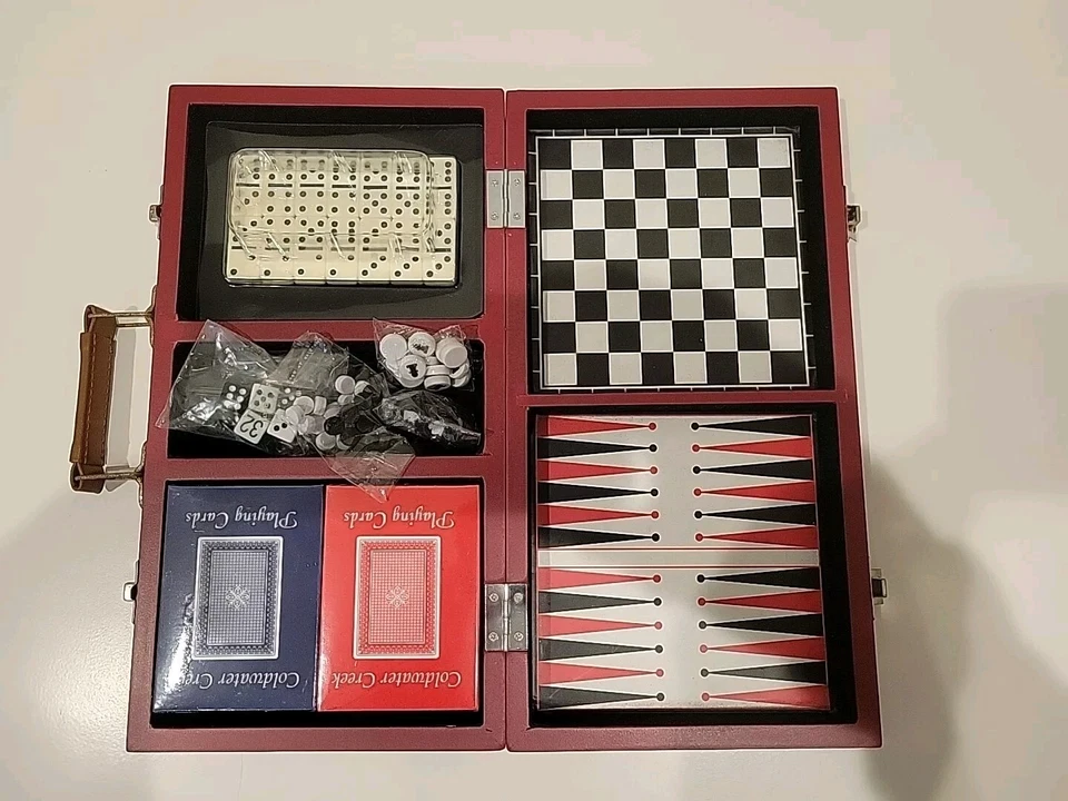 Game Set-Chess, Checkers, Backgammon, Dominos-All Sealed Pieces & Cards  - Image 1 of 4
