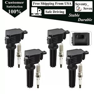 4pcs Ignition Coil and Iridium Spark Plug Kit For Lincoln MKZ MKT MKC 2.0L 2.3L - Picture 1 of 5