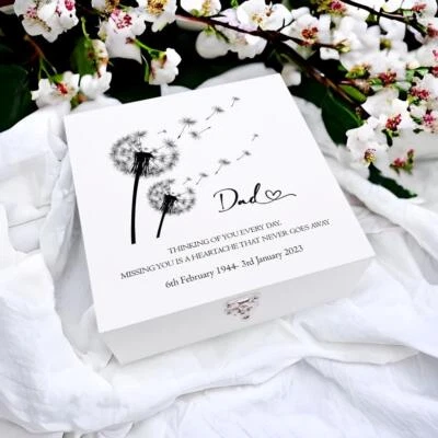 Dad Remembrance Personalised Wooden Keepsake Memory Box UV-1274 - Image 1 of 4