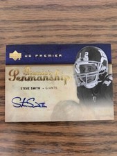 2007 Steve Smith Upper Deck Premier Premier Penmanship Autograph 20/99