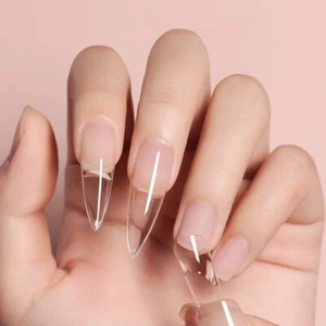 504 pcs GEL Tips Nail Extensions Full Cover ✨SQUARE COFFIN ALMOND 🔥 SOFT GELX. - Picture 1 of 57
