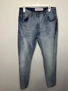 Modern Culture Mens Blue Denim Jeans Faded Sz 34x30 Performance Skinny Slim NWOT - Picture 1 of 10