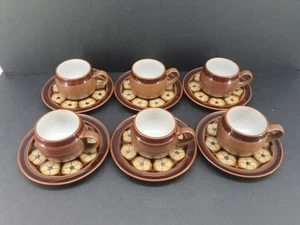 6 Vintage Noritake Folkstone Cup & Saucer Retro Flowers Coffee /Tea Duos 60s-80s - Picture 1 of 8