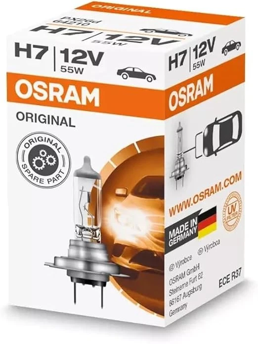 OSRAM ORIGINAL 12V, H7, lámpara halógena faro (2 lámparas) Foto 1 de 3
