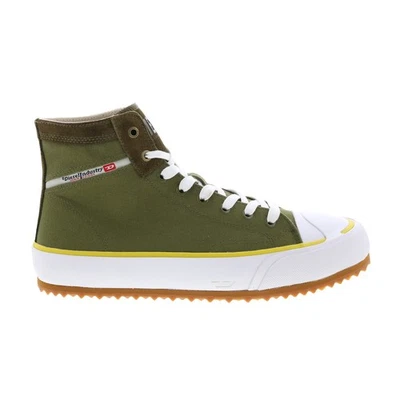 Diesel S-Principia Mid Para Hombres Verde Lona Con Cordones Estilo de Vida Tenis Zapatos Foto 1 de 4