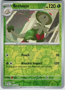 Pokemon Breloom 007/162 SV05: Temporal Forces NM Reverse Holo card - Picture 1 of 2