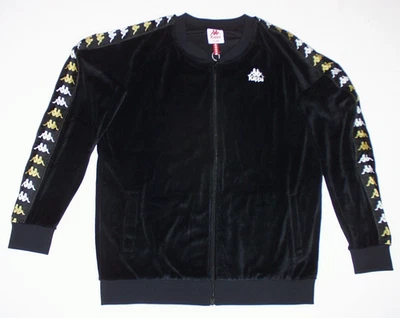 Kappa 222 Banda Benettin Slim Fit Jacket 381D1PW Cotton/Polyester Black, XL, New - Image 1 of 4