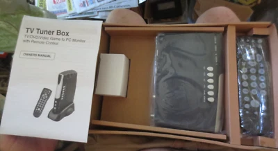 Sintonizador de TV vintage caixa TV/DVD para monitor de PC com controle remoto não usado - Imagem 1 de 4