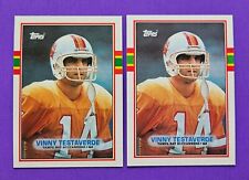 Lot Of 2 Vinny Testaverde 1989 Topps NFL Football Cards #327 Tampa Bay Buccaneer