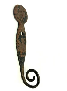 Wrought Iron Metal Blacksmith Made Hanger Finial Black Plant Hanger Part Hook - Picture 1 of 12