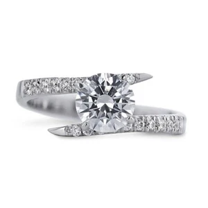 Round Cut 1.40 Ct Lab Grown Diamond Ring for any occasion in 14K White Gold - Picture 1 of 6