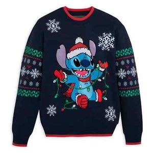 NEW! DISNEY Lilo & Stitch LIGHT UP Christmas Holiday Season Sweater Size XL - Picture 1 of 6