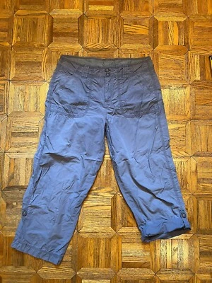 White Sierra Women 8 Blue Gray Khaki Camping Hiking Outdoor Cotton Capri Pants - Image 1 of 4