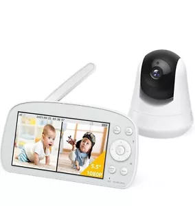 SWIPESMITH 5" 1080p HD Display Baby Monitor with Security Camera and Audio - Picture 1 of 10