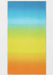 Sun Squad Ombré Design Cotton Velour Beach Towel 32"x62" Blue Green YellowOrange - Picture 1 of 9