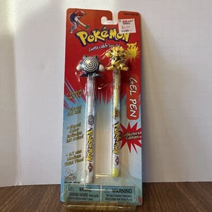Vintage NOS 1999 Pokemon Collectors Edition Gel Pens Poliwhirl/Electrabuzz 2-pk - Picture 1 of 6