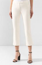THEORY Womens Cropped Trousers Moleskin Twill Solid Ivory Size US 2 J0804215