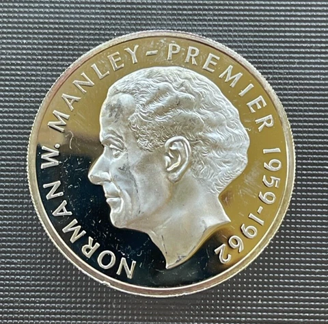 1975 Jamaica Five Dollars - Silver Proof Cover