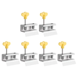 6 Pcs Security Window Lock Slide Locks Sliding Door Child Travel - Picture 1 of 12