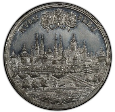 Germany - 1704 Nurnberg - Uniface City View Medal - PCGS MS63 - INCREDIBLE! - Image 1 of 4