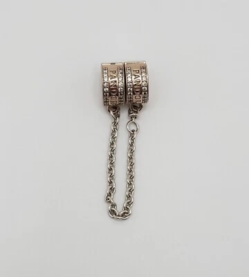 Pandora Rosa Insignia Silicona Cadena Seguridad Dije #782057CZ-05 - PA118 Foto 1 de 4