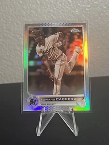 2022 Topps Chrome Edward Cabrera Sepia Rookie Refractor Miami Marlins #64-NM/M - Picture 1 of 2