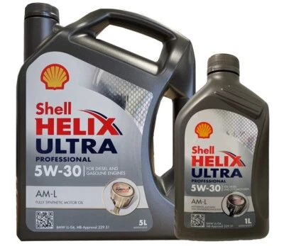Shell Helix Ultra Professional  AM-L   5W-30  BMW LL04 6 Liter Motoröl - Bild 1 von 4