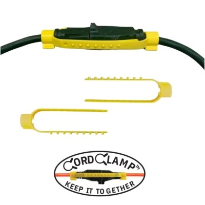 Universal CordClamp Extension Cord Safety Connector Cover Outdoor Extention - Image 1 of 4