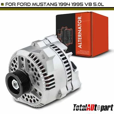 Генератор переменного тока для Ford Mustang 1994-1995 5,0 л 130 А 12 В с поворотом по часовой стрелке шкив с 6 канавками - Изображение 1 из 4