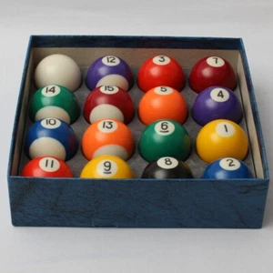 Juego completo de bolas de billar estilo americano (47 mm) en caja - Imagen 1 de 5