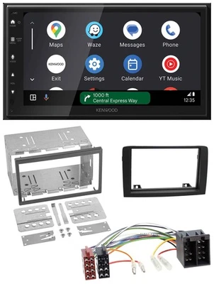 Kenwood DAB Bluetooth USB MP3 2DIN Autoradio für Fiat Idea ab 05 schwarz - Bild 1 von 4
